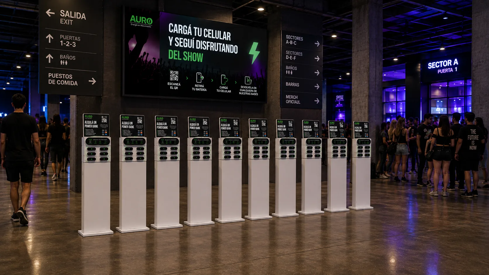 Estación AURO en evento masivo