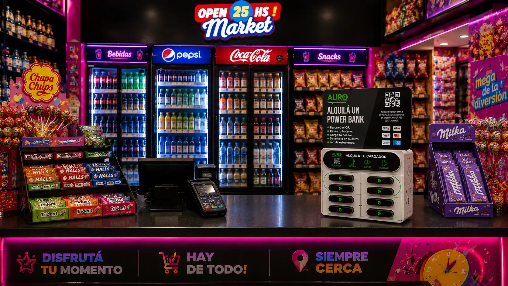 Estación AURO en kiosko