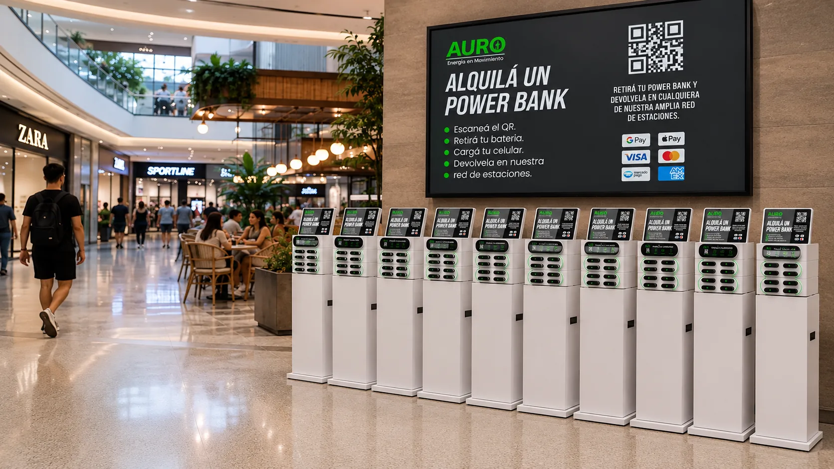 Estación AURO en centro comercial